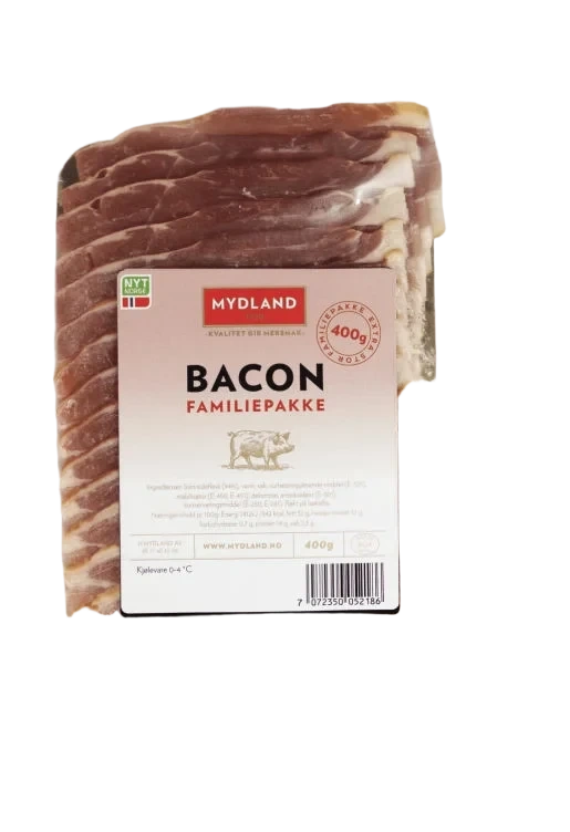Bacon skivet 400g Mydland