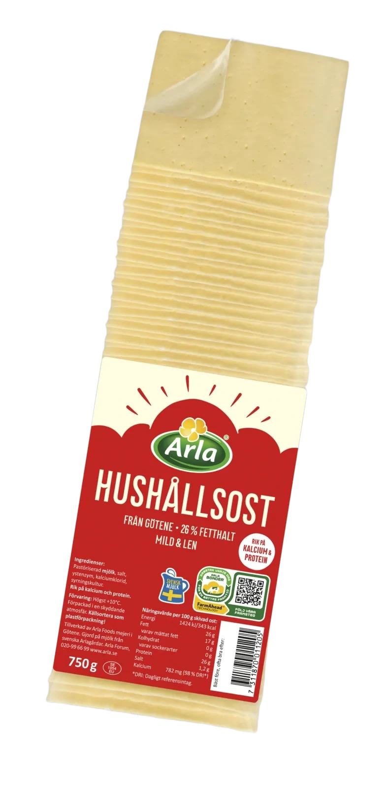 Götene Hushållsost skivad ost 26% 750g
