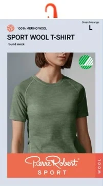 Wool T-Shirt Sport Melange Xl Pierre-Robert