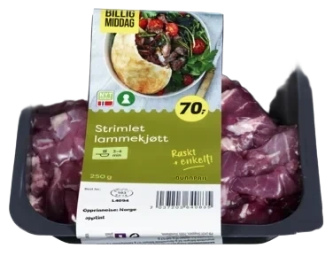 Billig Middag Lam Strimler 250g