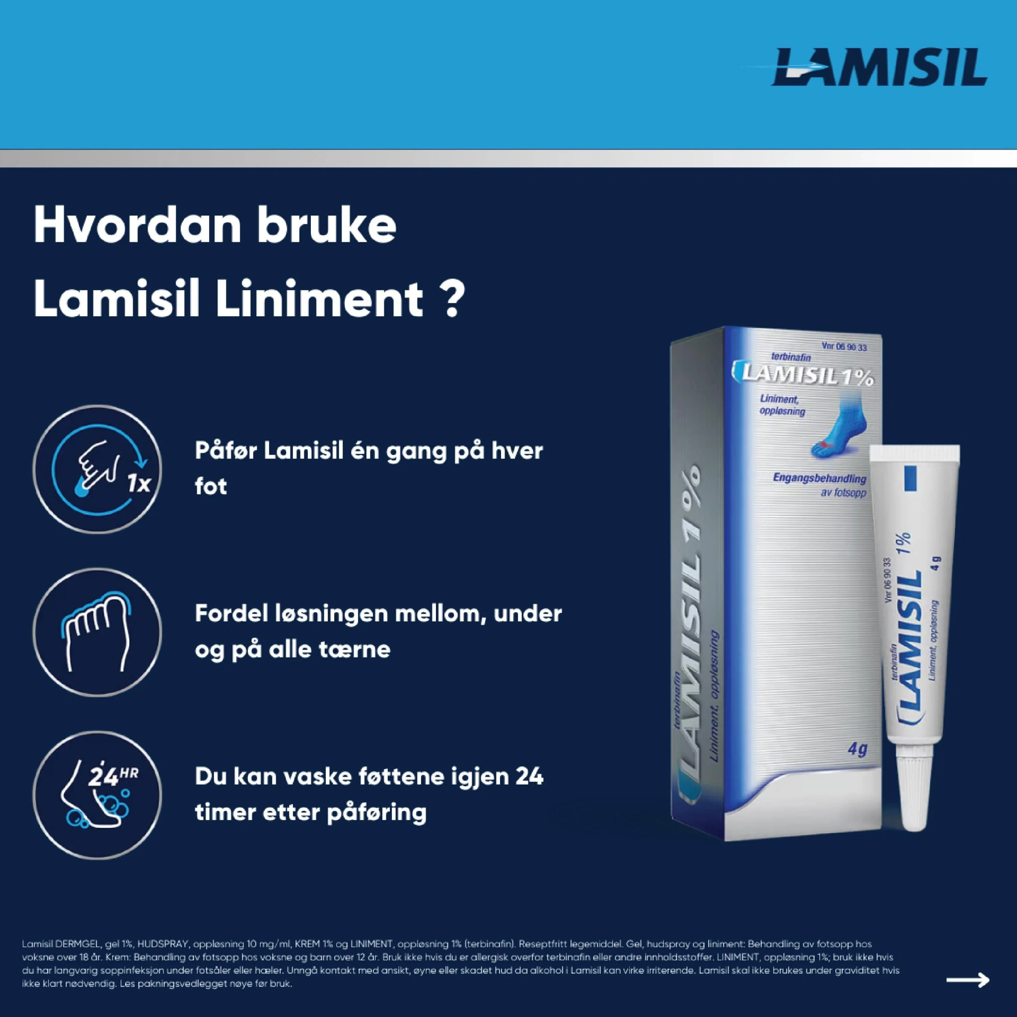 Lamisil Once Liniment 1%, 4 g
