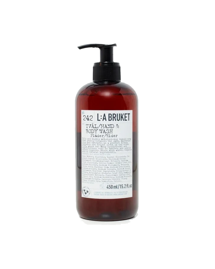 L:A BRUKET 242 Hand & Body Wash Elderflower 450 ml