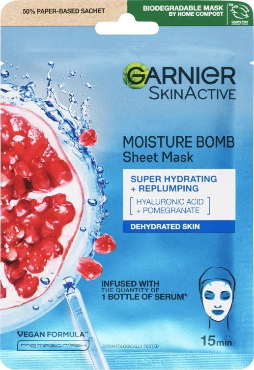 Garnier Moisture Bomb Super-Hydrating and Energizing Sheet Mask