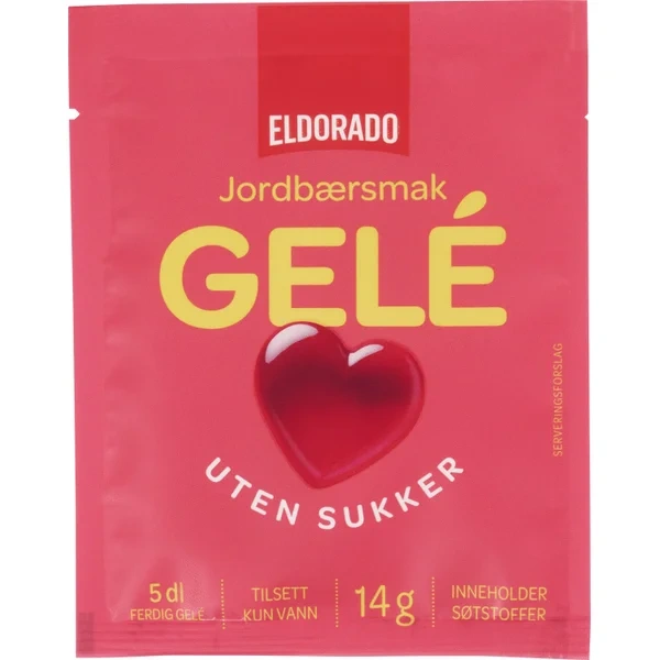 Gele Jordbærsmak u/sukker 14g Eldorado