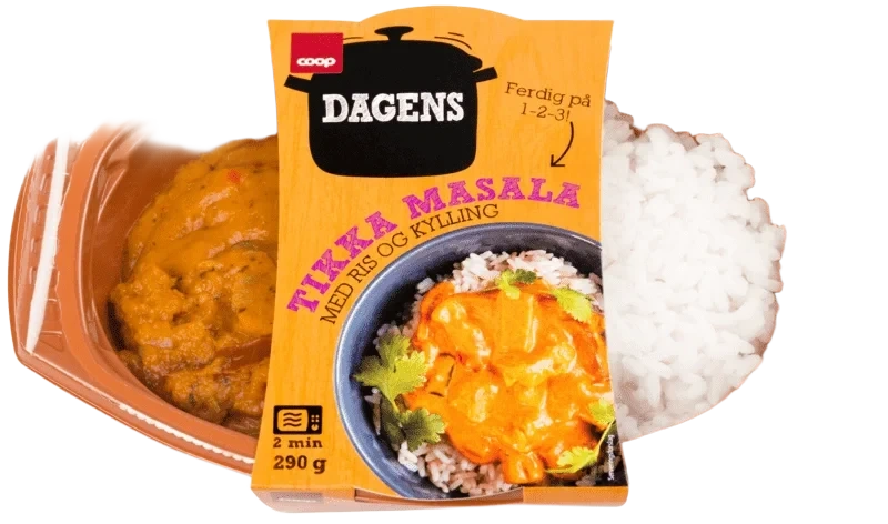 Coop Dagens Tikka Masala Kylling & Ris