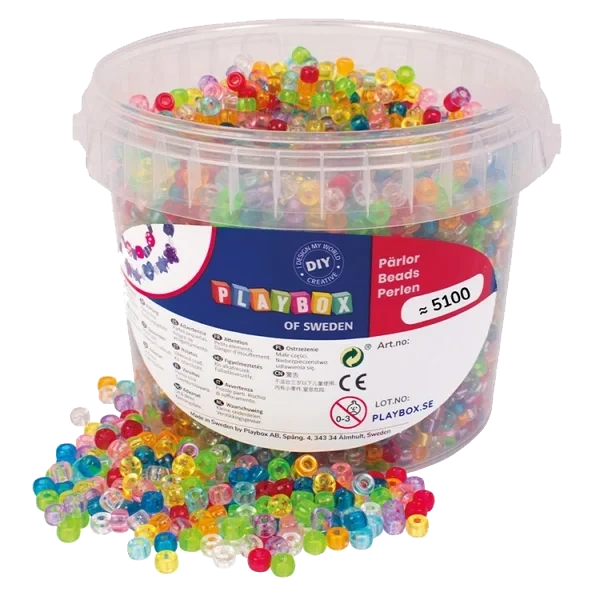 Små Kongo Perler Gjennomsiktig