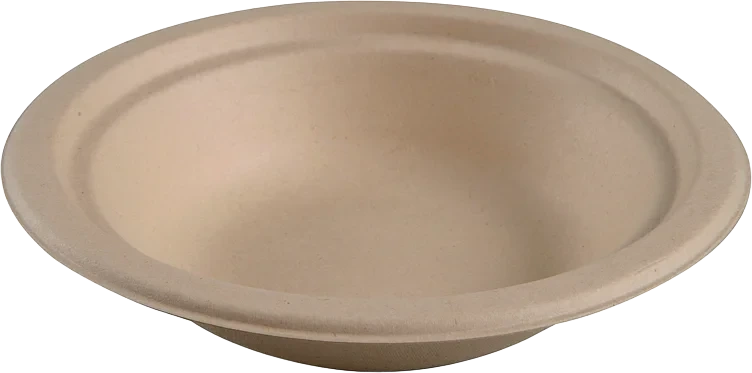 Fiberskål, Abena Gastro, 3,8cm, Ø18cm, 400ml, Natur, Bagasse, Dyb, Komposterbar