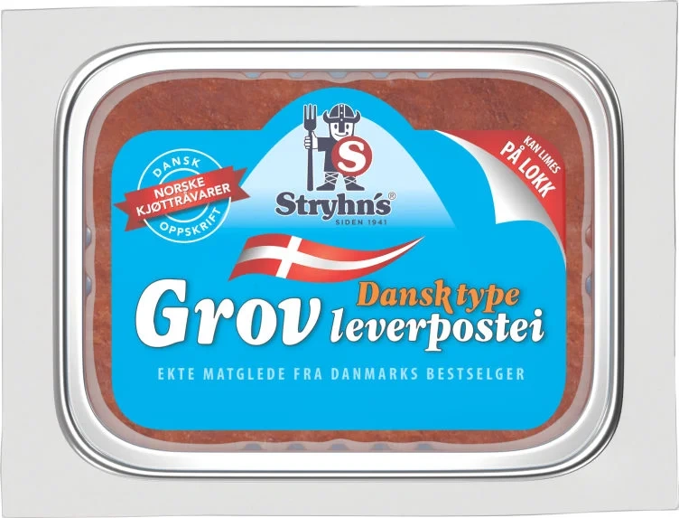 Leverpostei Dansk Grov 190g Stryhns