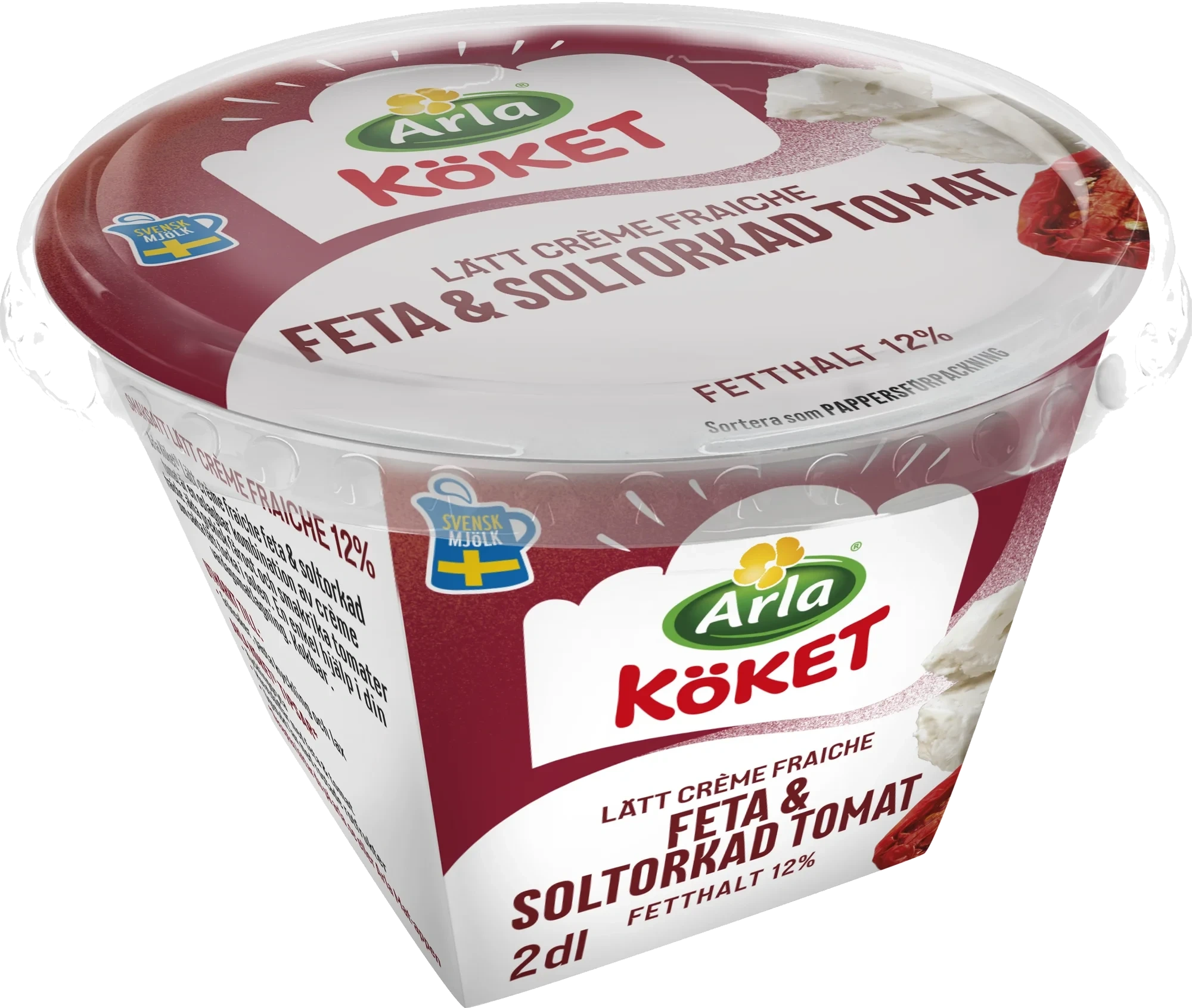 Lätt crème fraiche feta/soltor tomat 12%