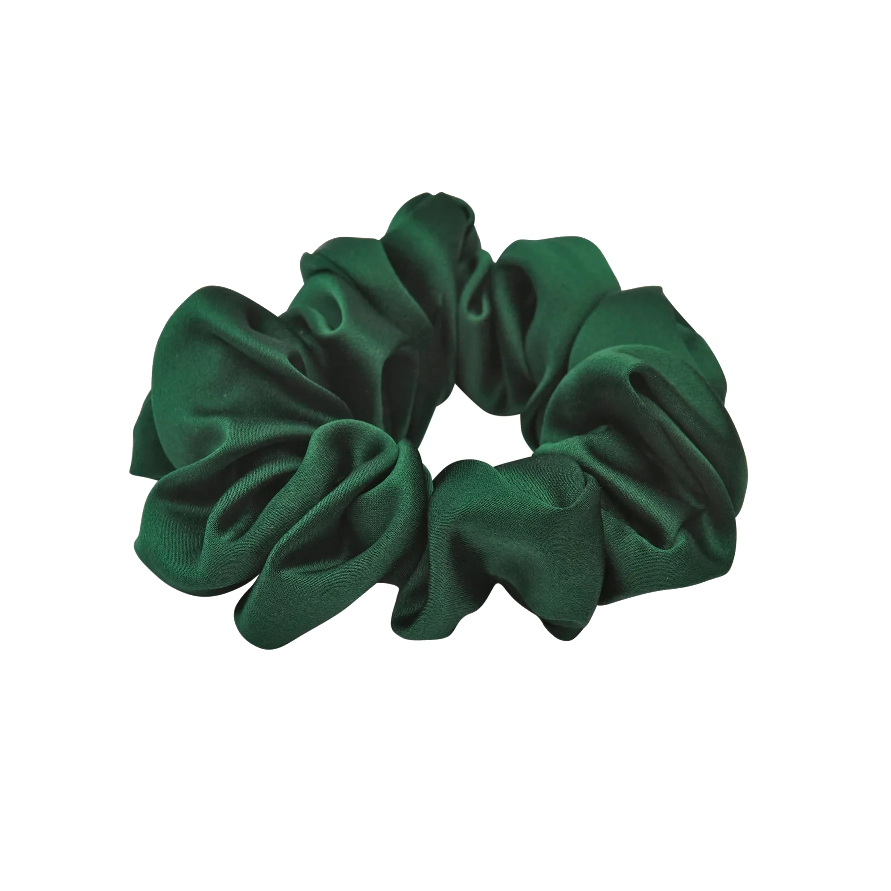 Lenoites Mulberry Silk Scrunchie Green