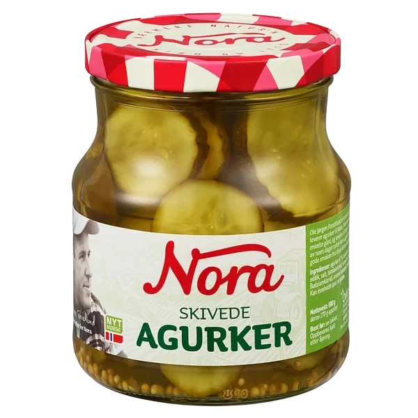 Agurker Skivede 580g Nora