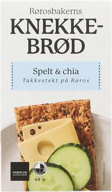 Knekkebrød Spelt og Chia 165g