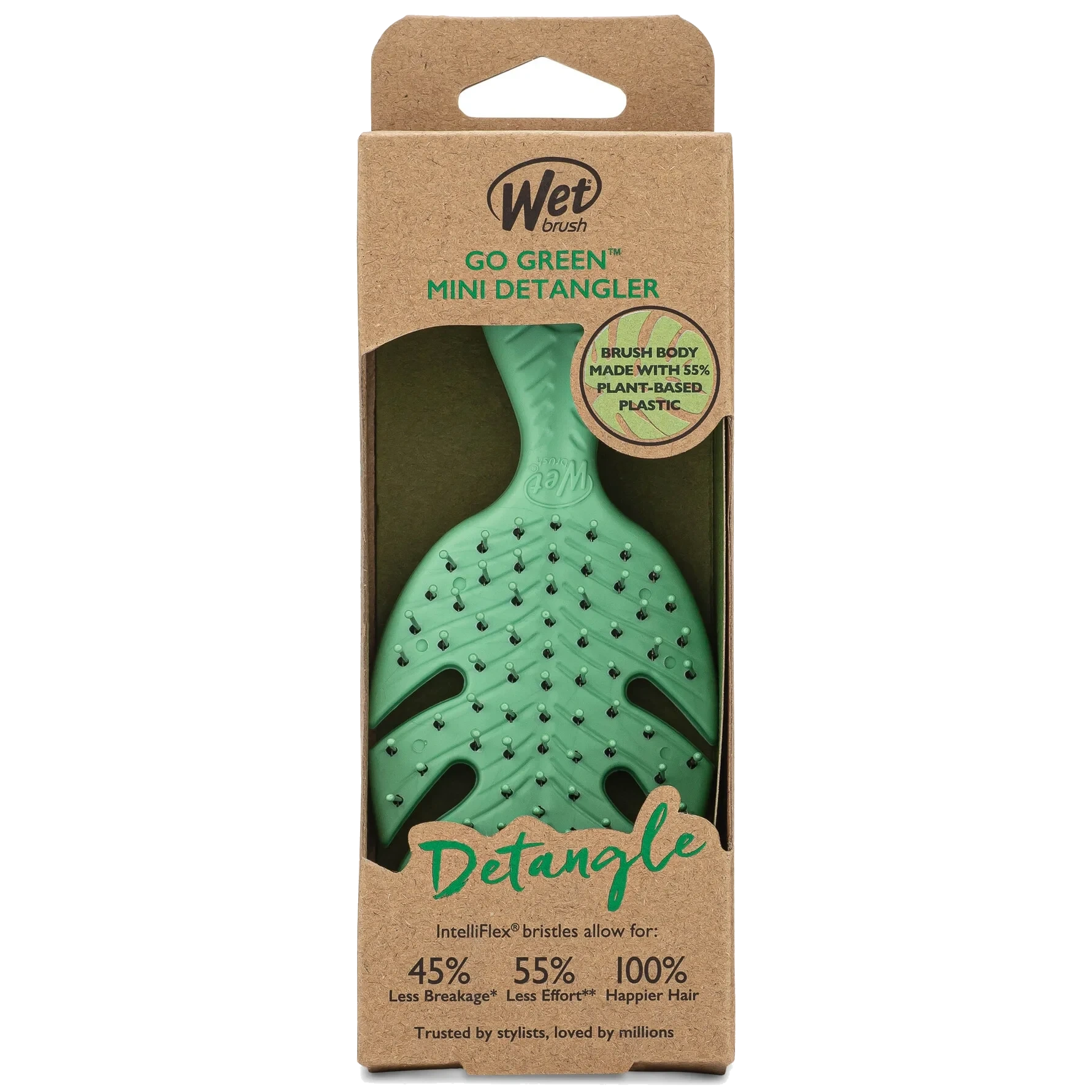 WetBrush Go Green Mini Detangler Green
