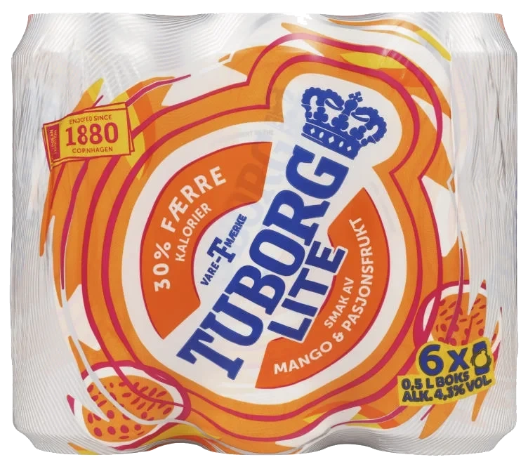 Tuborg Lite Mango&Passion 0,5lx6 boks