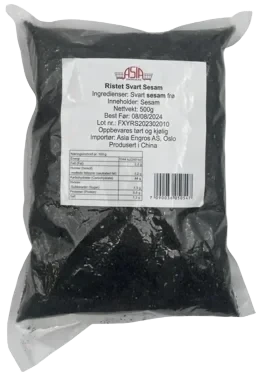 Roasted Ristet Black Sesame Seed Me Den Rang 500g