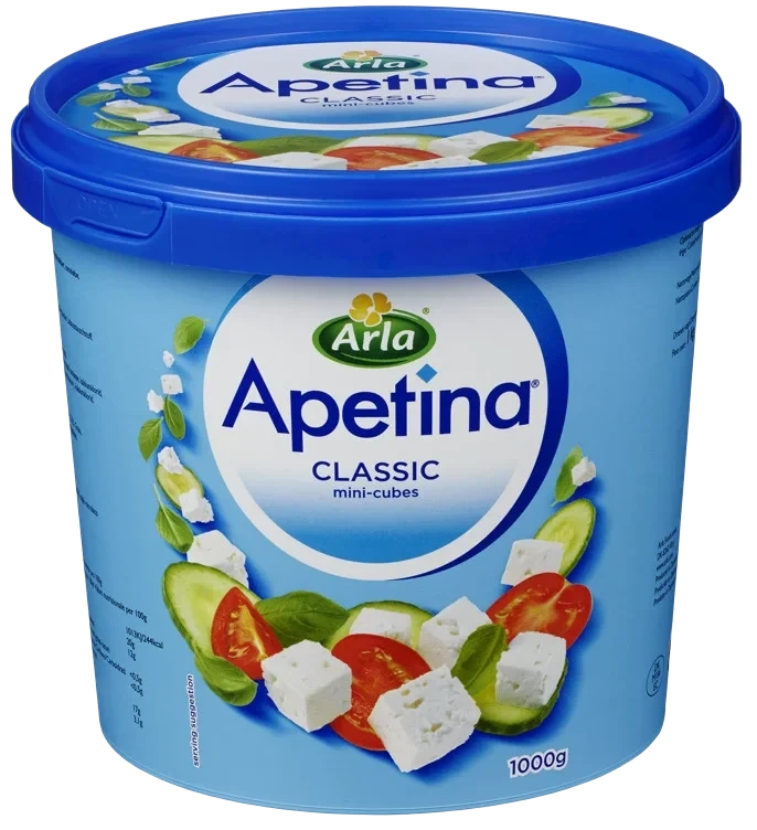Apetina hvit ost ternet i lake  1,6kg