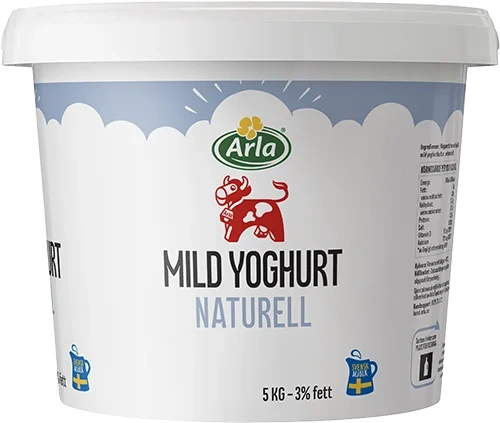 Mild yoghurt naturell 3% hink