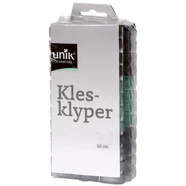 Klesklyper Plast 36stk Unik