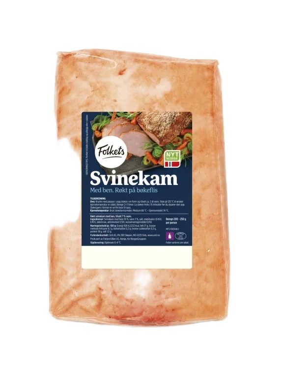 Svinekam Bøkerøkt m/ben Ca1,5kg Folkets