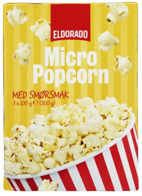 Micropopcorn m/smør 300g Eldorado