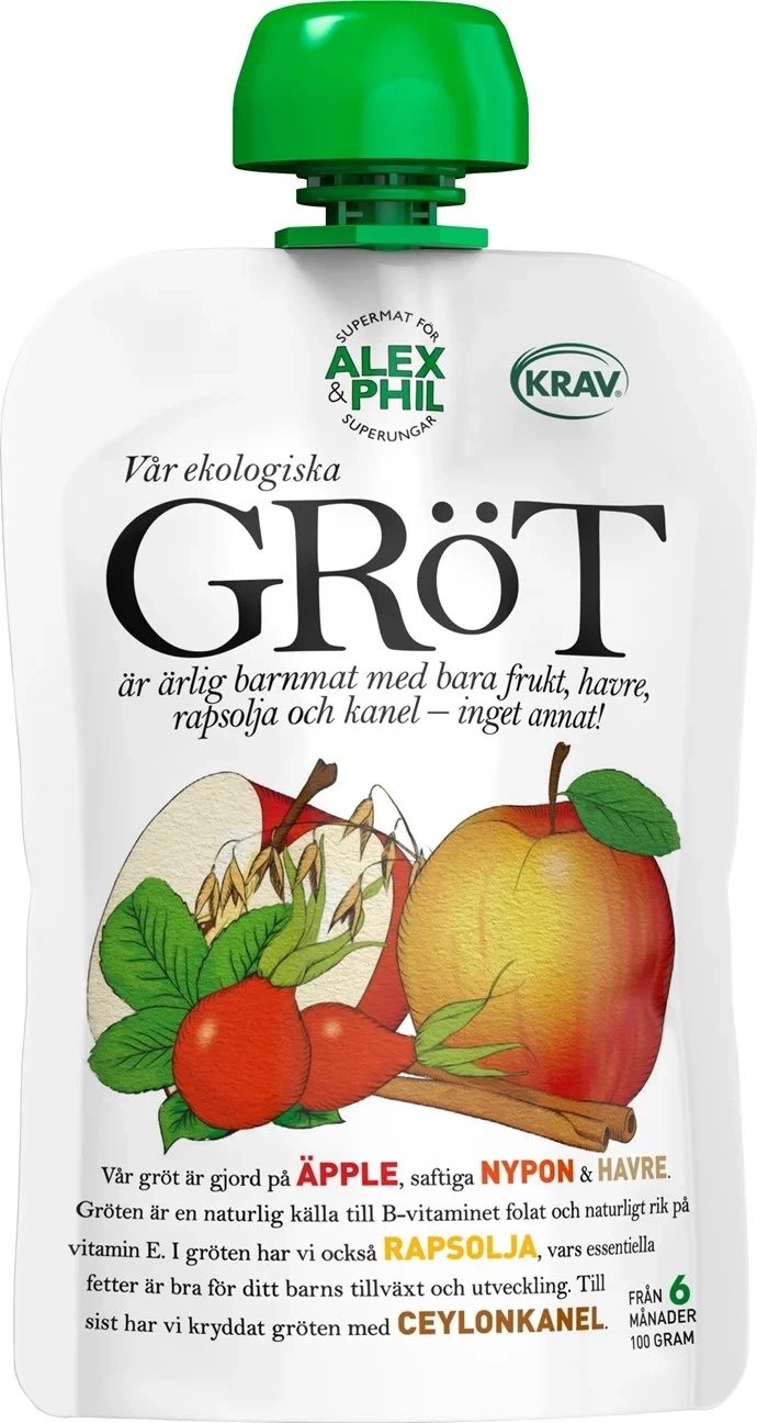 Alex&Phil Barnemat Gröt Äpple/kanel