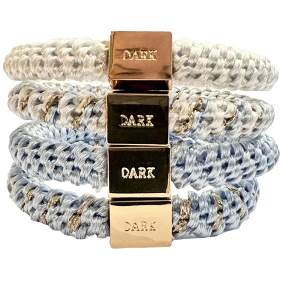 Dark Fat Hair Ties 4 Pk Combo