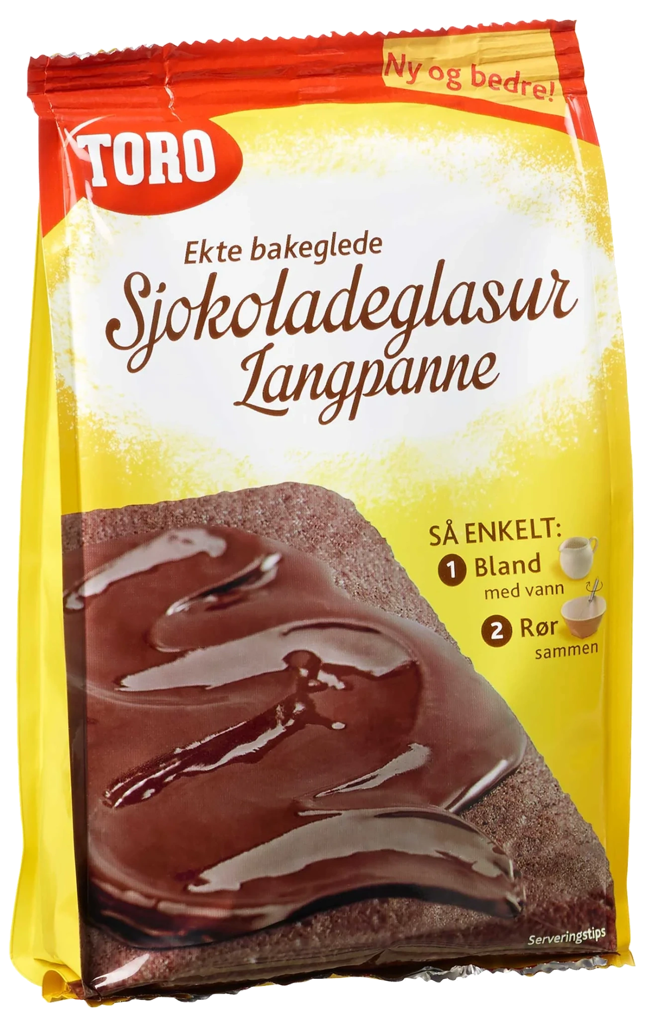 Sjokoladeglasur til Langpanne 278g Toro