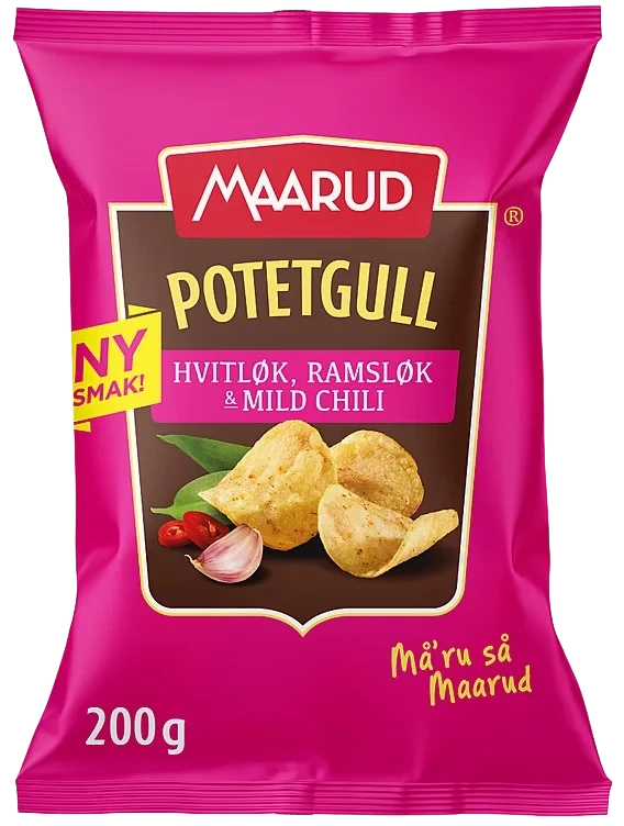 Potetgull Hvitl, Ramsløk, Chili 200g Maarud
