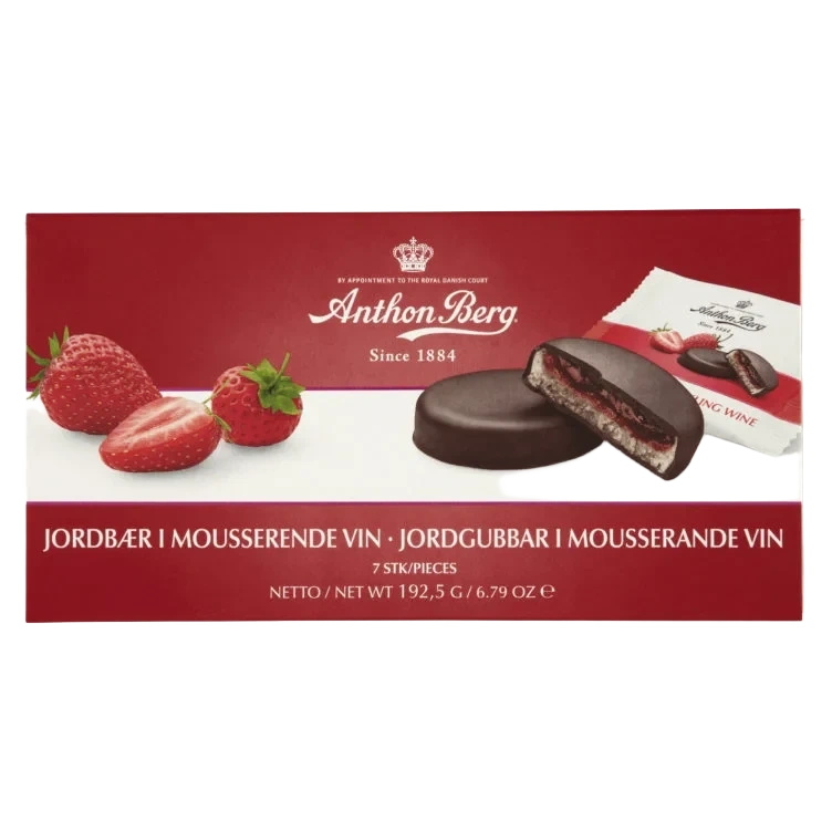 Anthon Berg Jordbær i Musserende Vin 220g