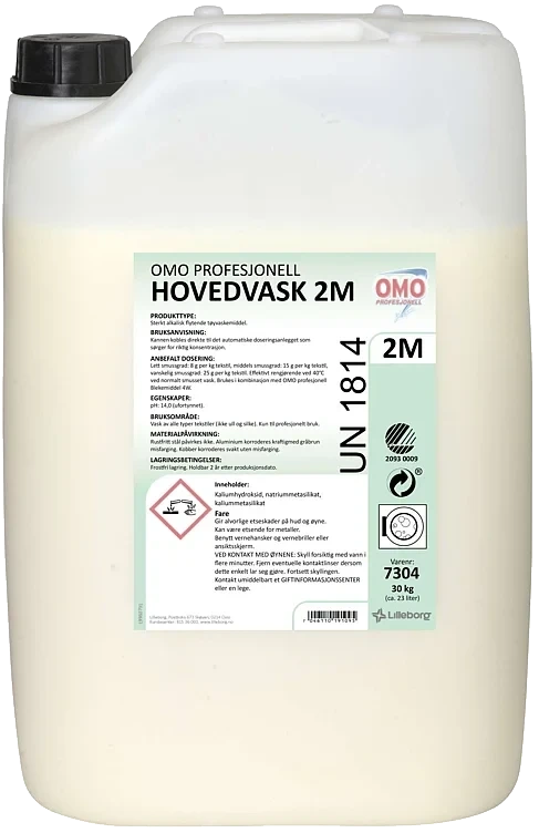 Omo profesjonell hovedvask tøyvask 2m kn    30kg