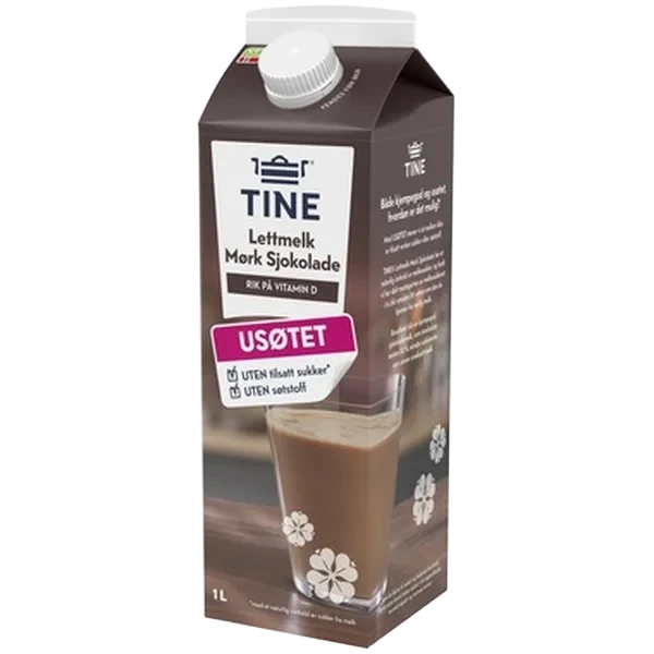 Sjokolademelk Mørk uten 1l Tine