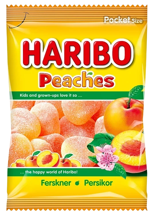 Fersken 57g Haribo