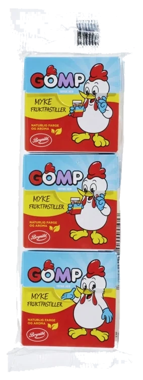 Gomp fruktpastiller 3pk 75g