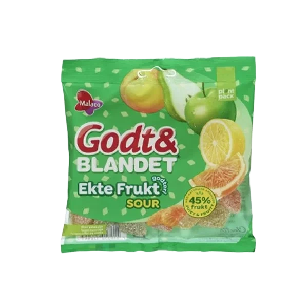 Godt & Blandet Ekte Frukt - Sour