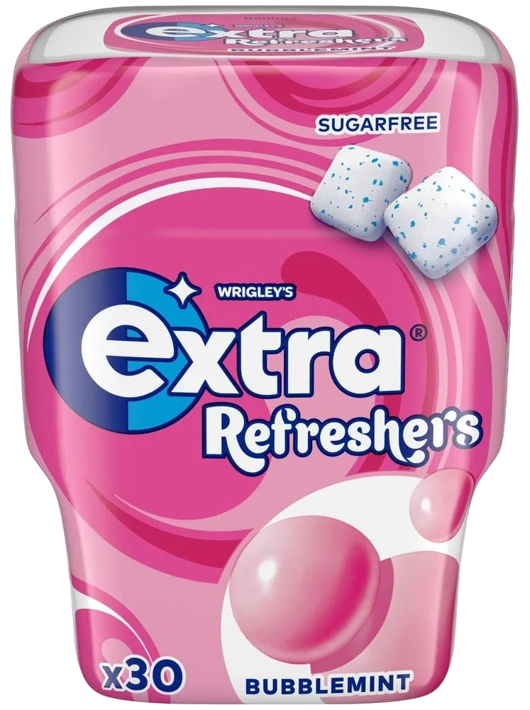Extra Refreshers Bubblemint Sukkerfri 30 stk, 67 g