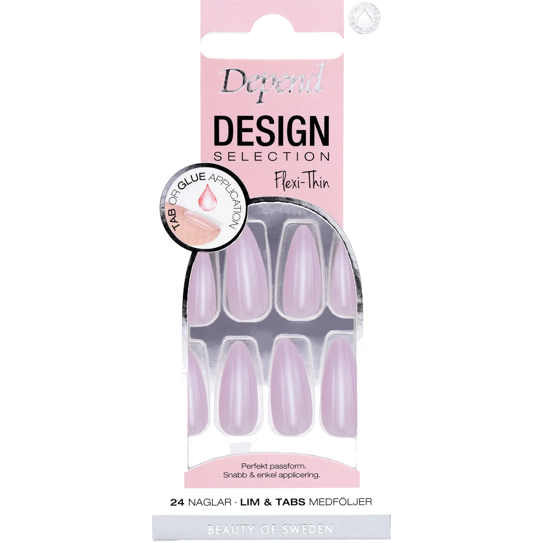 Depend Design Selection Almond Artificial Nail Cherry Blossom