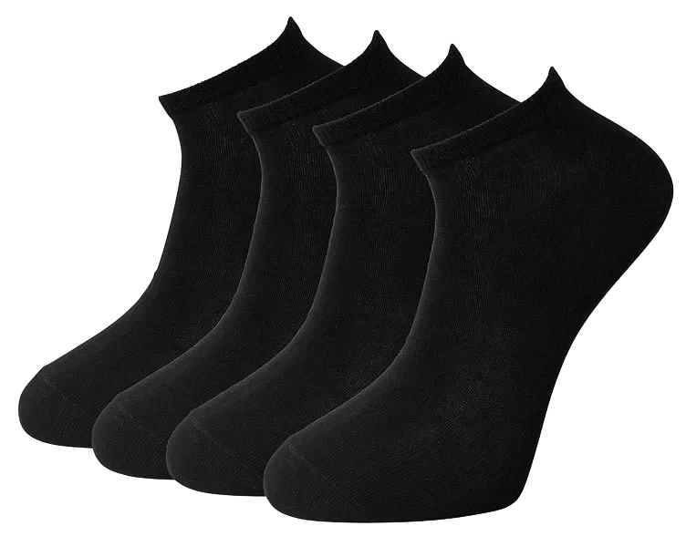 Ankle Socks X4 Black 41-45