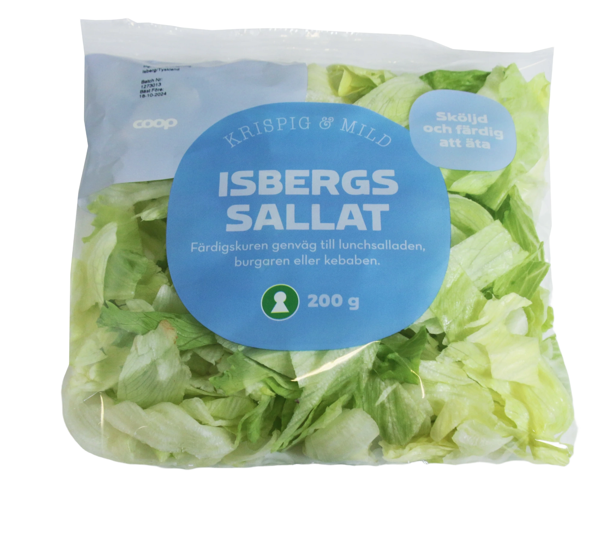 Skuren isbergssallat