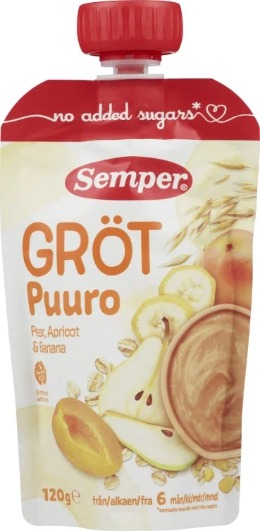 Semper Barnemat Grøt Rte Pære & Aprikos