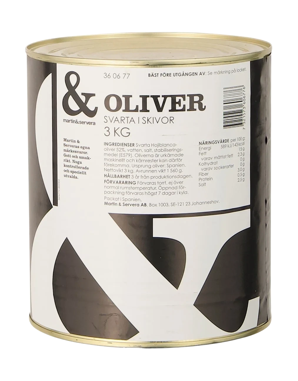 Oliver svarta i skivor