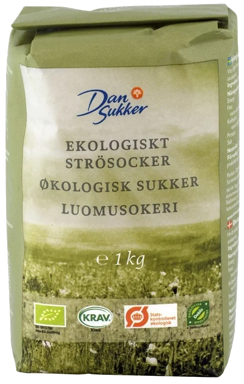 Sukker, hvit økol.   1kg