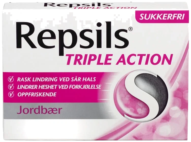 Repsils halstabletter ta jordbær 60g