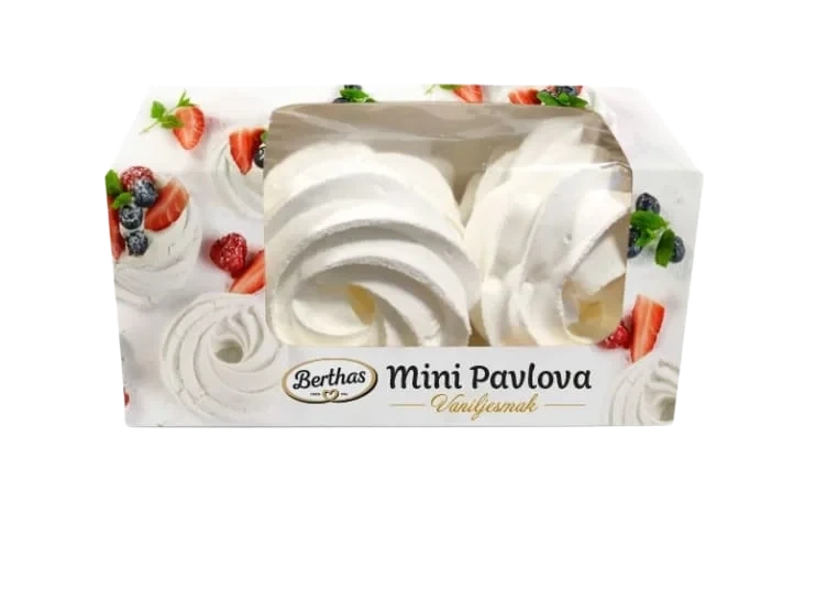 Mini Pavlova Vanilje 120g Berthas