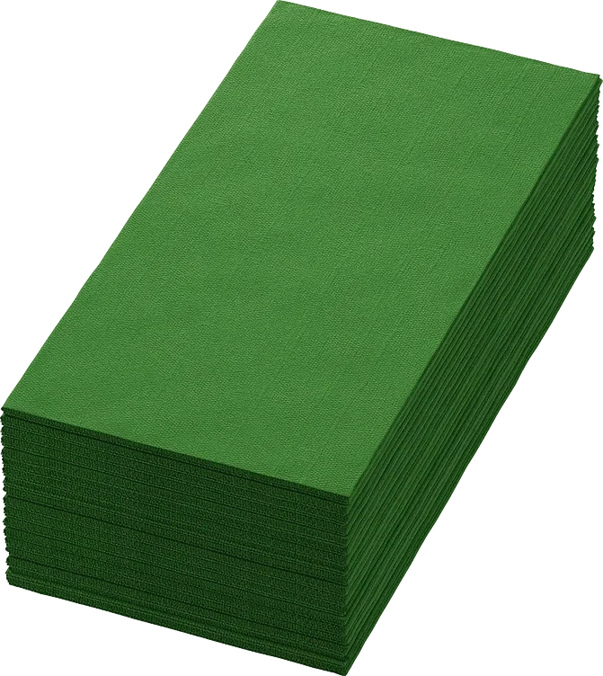 Serviett biodunisoft leaf green 40cm 1/8br   60stk