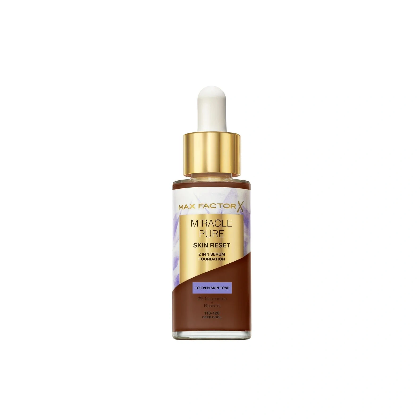 Max Factor Miracle Pure Skin Reset 2 In 1 Serum Foundation 120 Deep Cool 30 ml