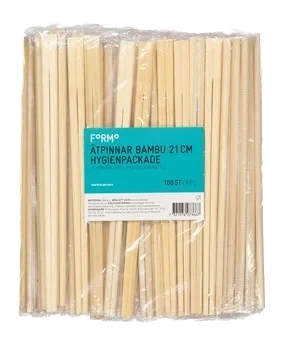 Ätpinnar bambu hygienpackade 21 cm