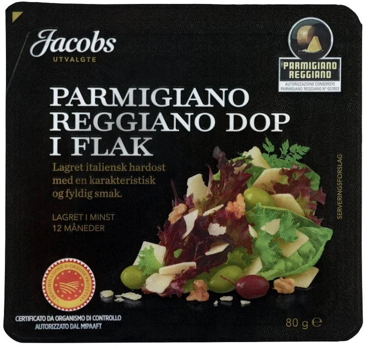 Parmigiano Reggiano Flak 12mnd 80g Jacobs