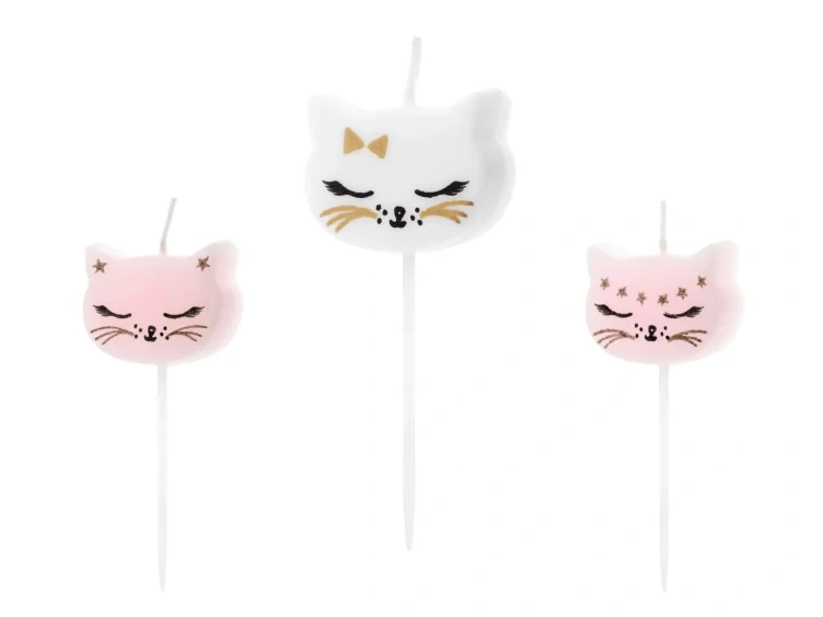 Kakelys Kattepus På Stick 2cm 6stk Partydeco