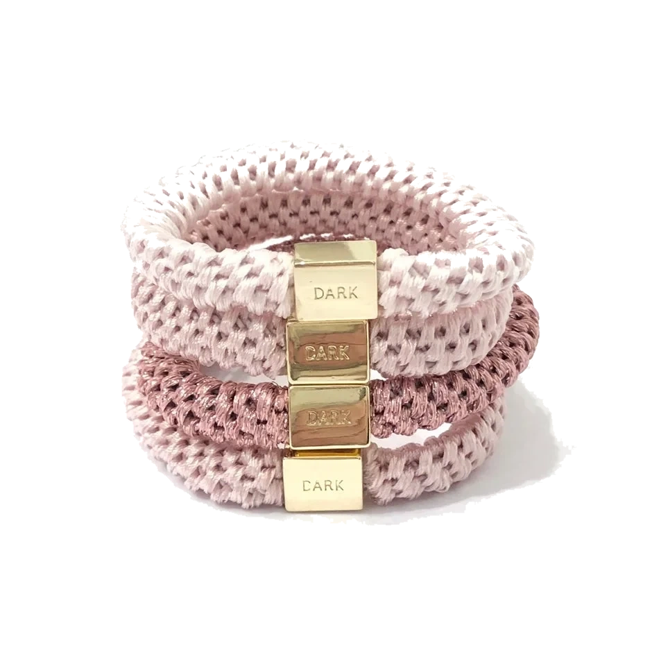 Dark Fat Hair Ties 4 Pk Combo