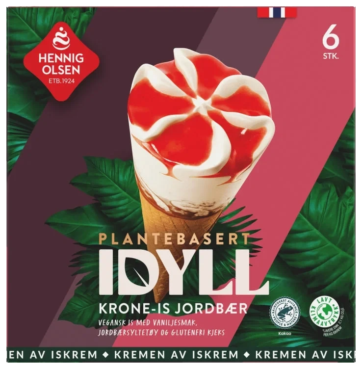 Idyll Jordbær Plantebasert 6pk Hennig-Olsen